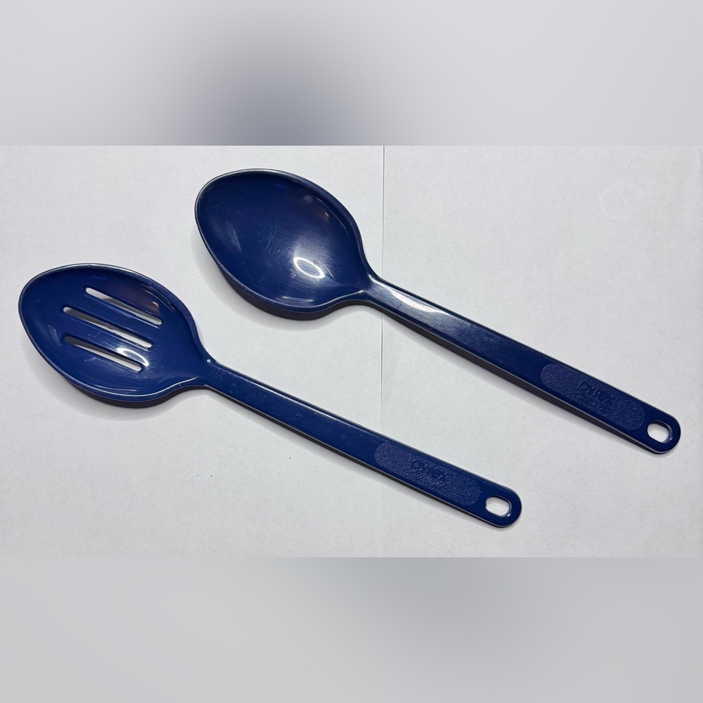Vintage Pyrex USA Melamine 12” Cooking Spoons Set of Two Excellent Fast Shipping